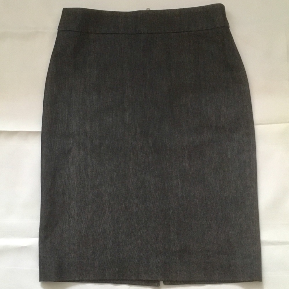 J Crew dark indigo denim stretch pencil skirt mini